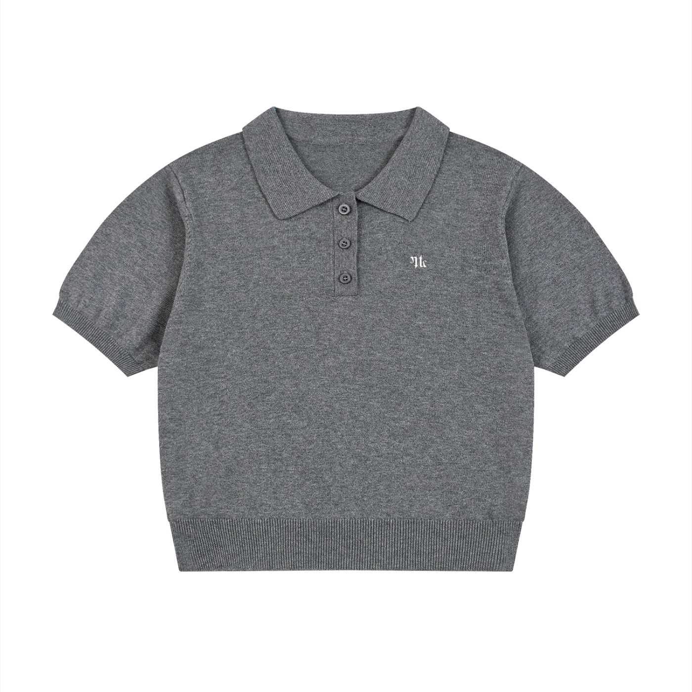 Women’s Knit Cropped Polo Shirt