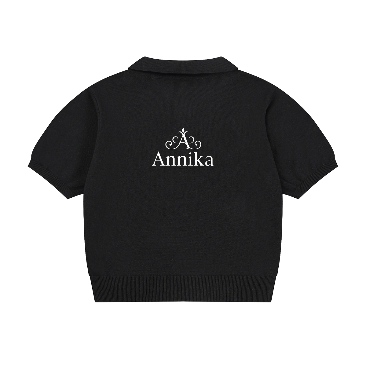 Women’s Knit Cropped Polo Shirt