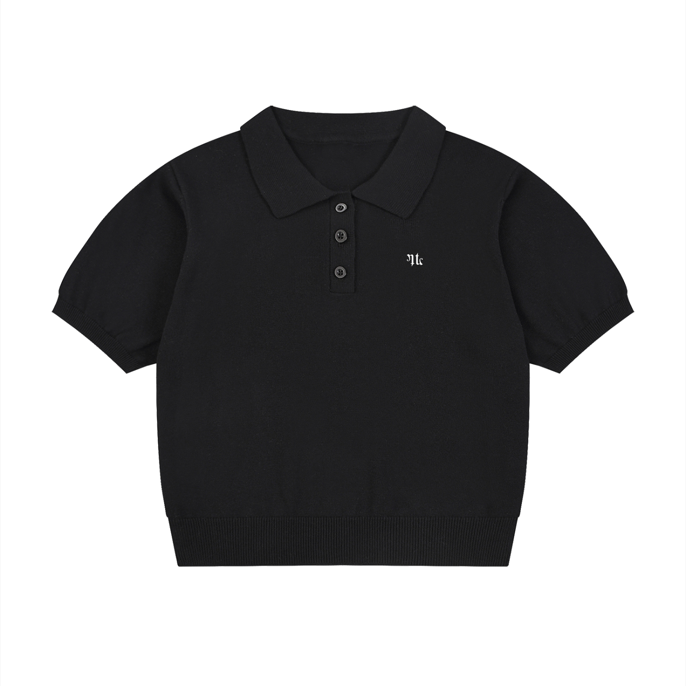 Women’s Knit Cropped Polo Shirt